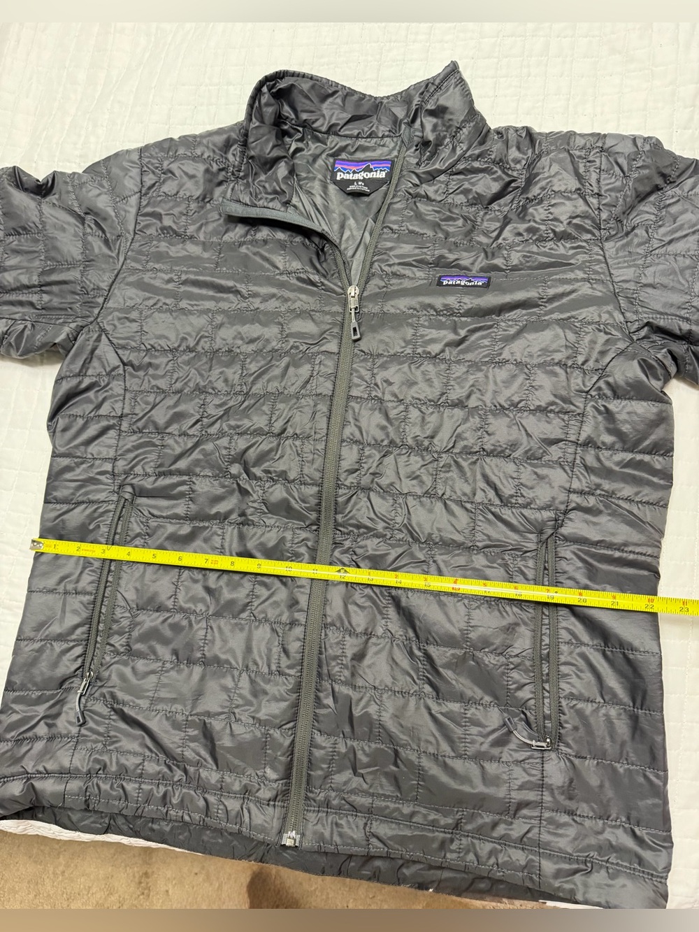 Patagonia Men’s Large Nano Puff Full Zip Jacket Gray - Picture 5 of 12